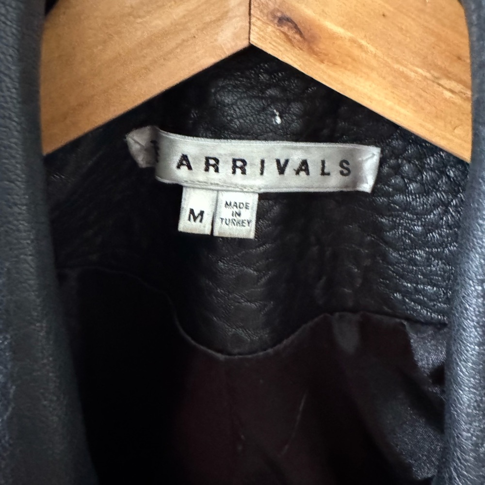 THE ARRIVAL “ Rainer” Black Leather Biker Jacket - Picture 11 of 11